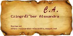 Czingráber Alexandra névjegykártya